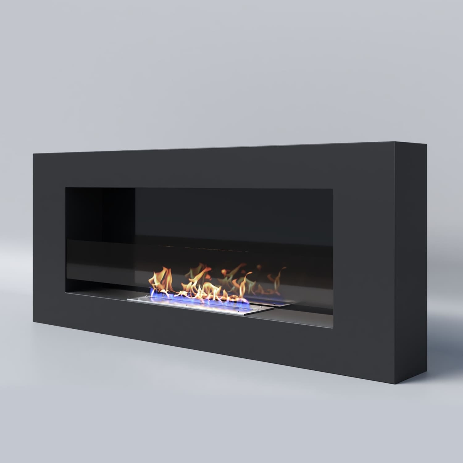 Биокамин "Русский огонь" Лайт 1200N настенный с декоративным стеклом (стемалитом) по цене 27 500 руб.