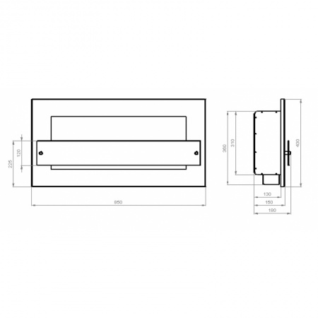 Биокамин Window II Glass grey Биокамин Window II Glass grey по цене 32 900 руб.