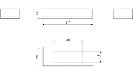 Стекло декоративное для биокамина DELTA/L/600 по цене €155