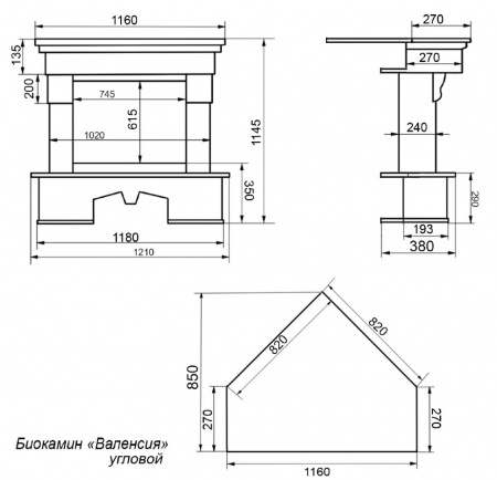 ВАЛЕНСИЯ угловая, темный дуб пр-во FireBird (Россия) по цене 79 000 руб.