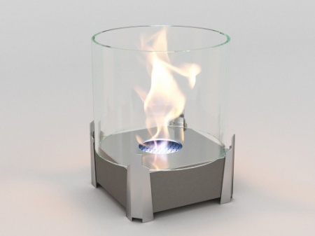 Настольный биокамин Lux Fire "Рондо" M Серебро по цене 17 160 руб.