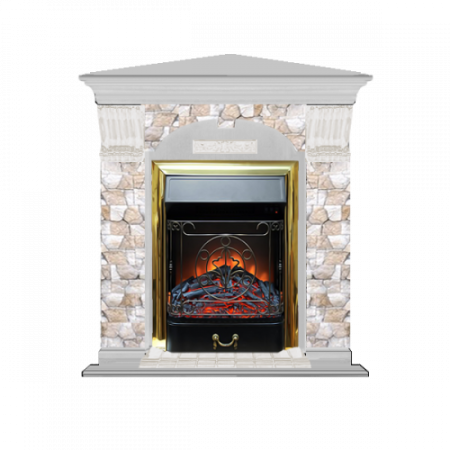 Арочный Арбат угловой (беленый дуб)+Majestic Brass